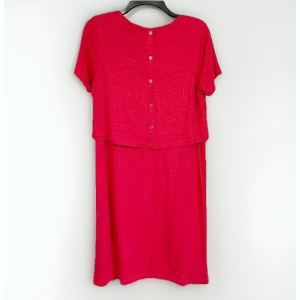 J. Jill Women’s Small Petite Shift Sangria Dress Red Minimalist Quiet Luxury - Picture 12 of 12
